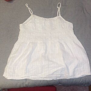 White spaghetti strap tank top, girls